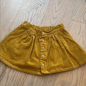 Rylee + Cru Corduroy Elastic-Waist Skirt in Mustard